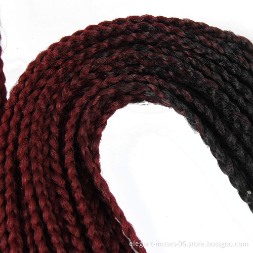 wholesale  prestretched soft ombre crochet braid hair 3x crochet box braids expression hair